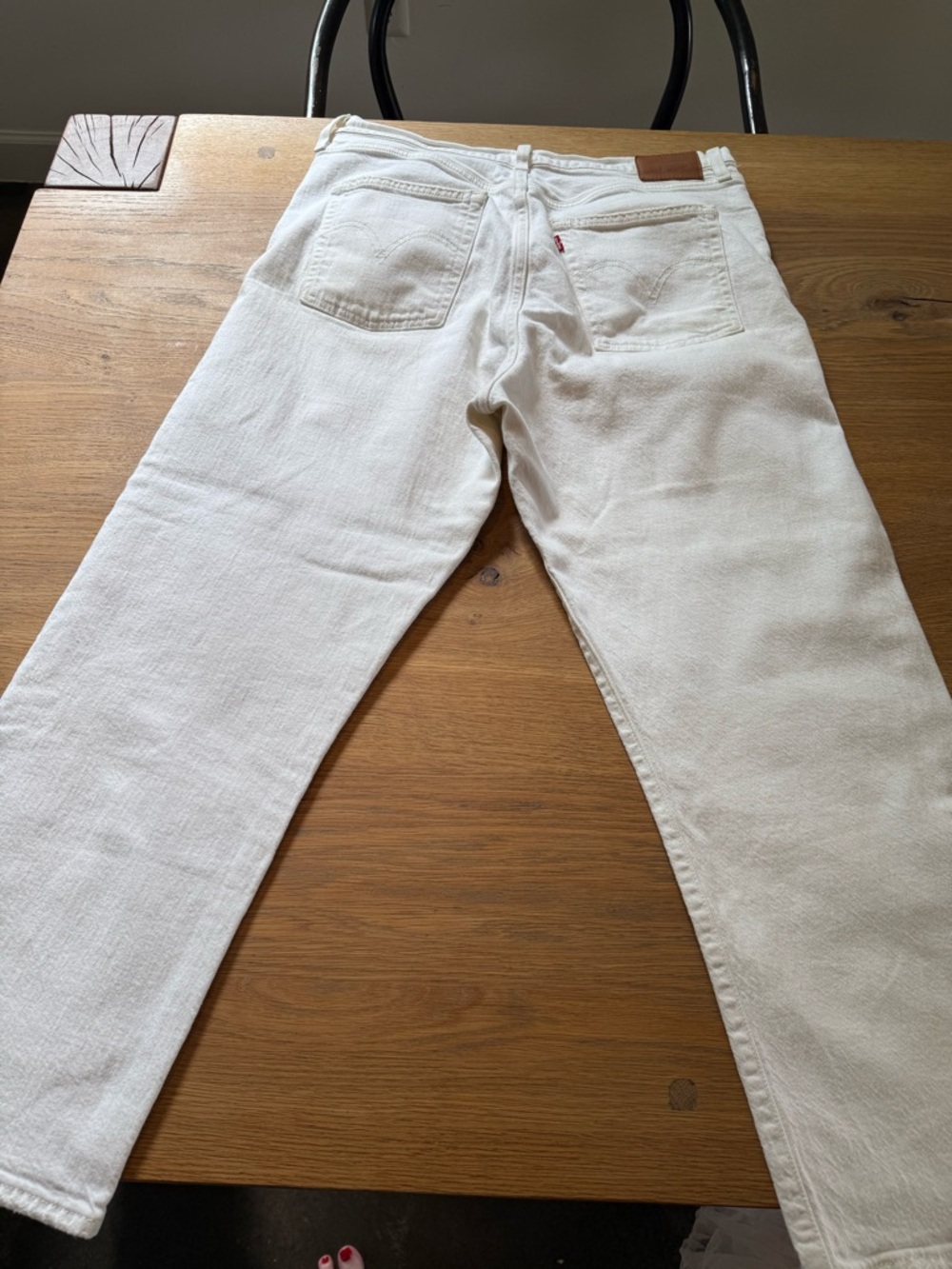 Cream Levi's Premium Ribcage Straight Jeans - Size 32 - Picture 7 of 7